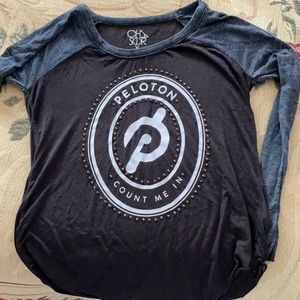 Peloton baseball slub knit shirt